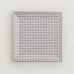 HERMES🍊 Mosaique Platinum - Square Plate No.4